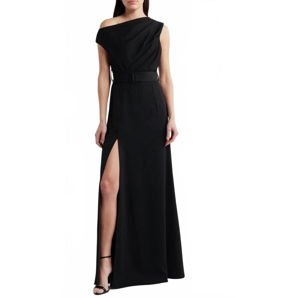 NEW BLACK HALO caprina gown in black